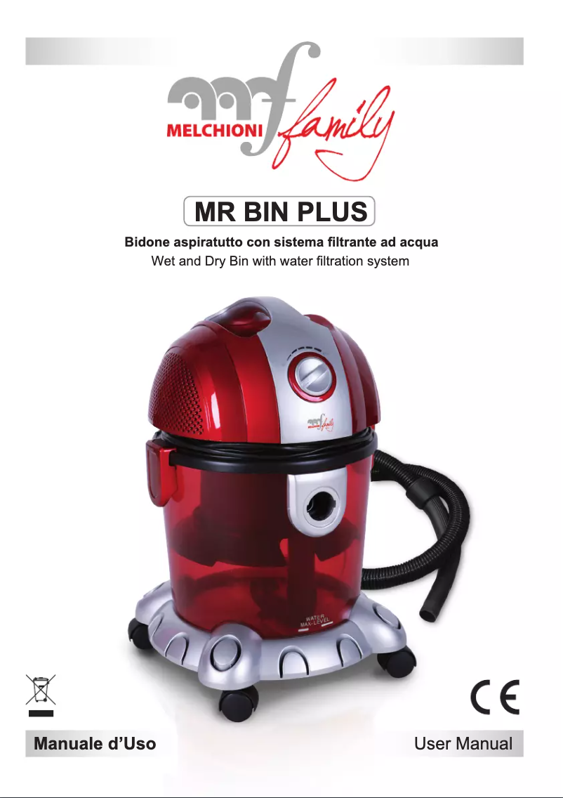 Page 1 de la notice Manuel utilisateur Melchioni MR BIN PLUS