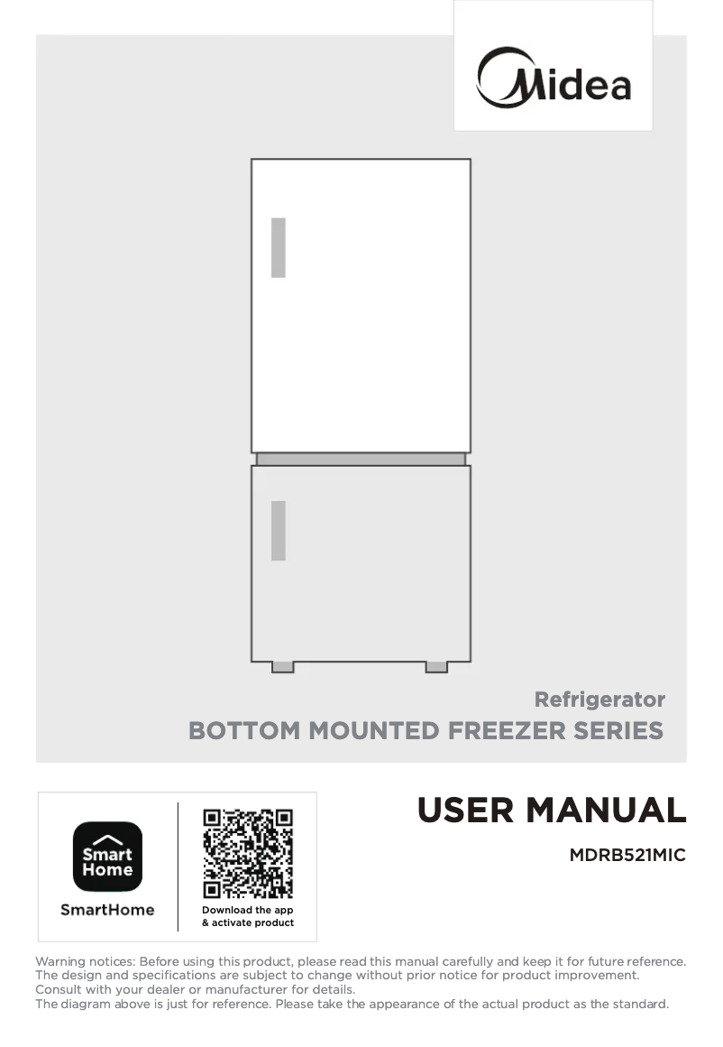 Image de la première page du manuel de l'appareil MDRB521MIC46