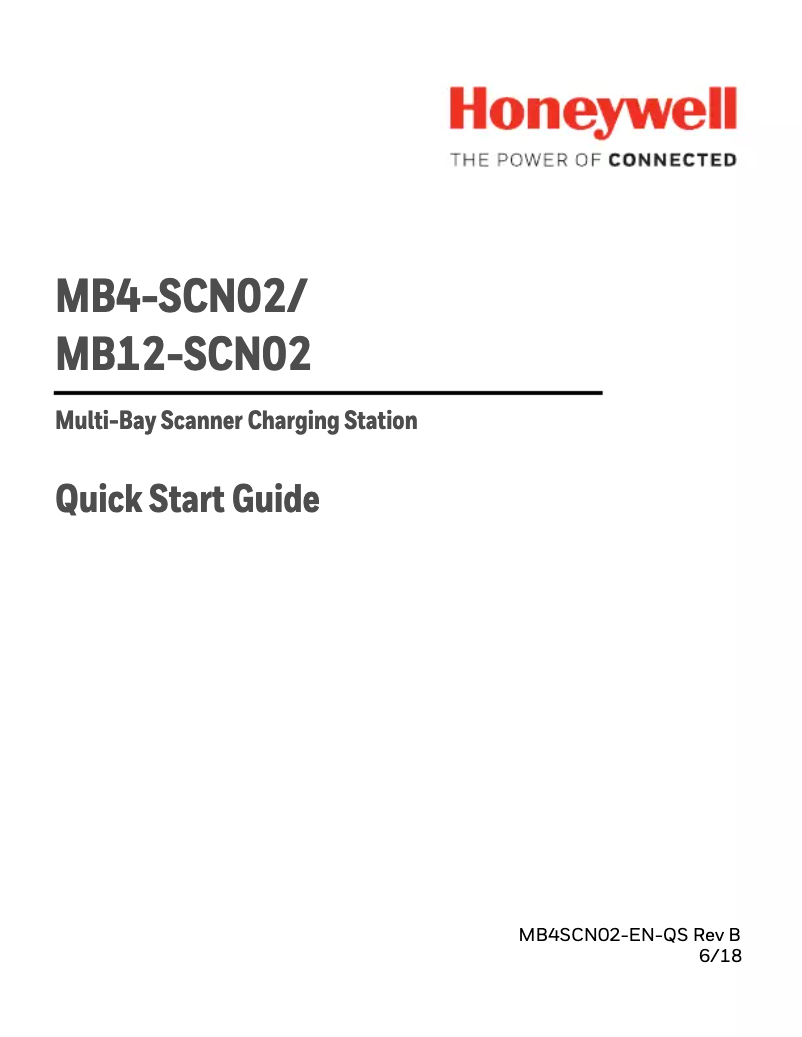 Page n°1 - Manuel utilisateur Honeywell MB12-SCN02