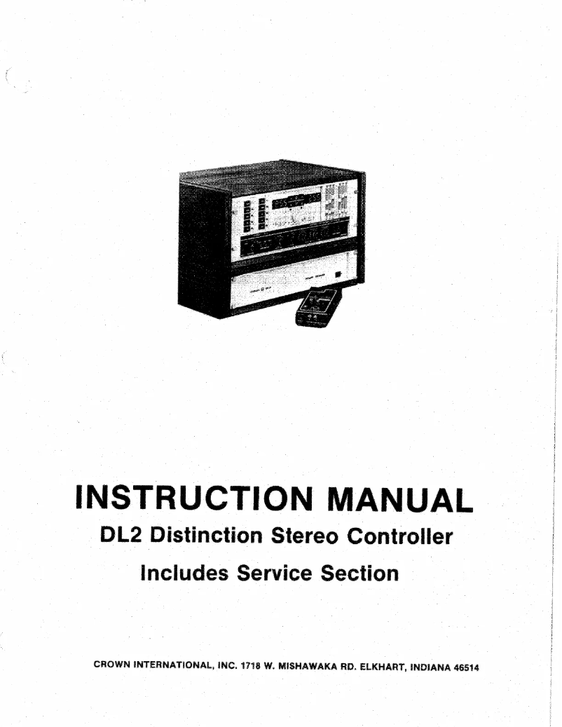 Image de la première page du manuel de l'appareil DL-2