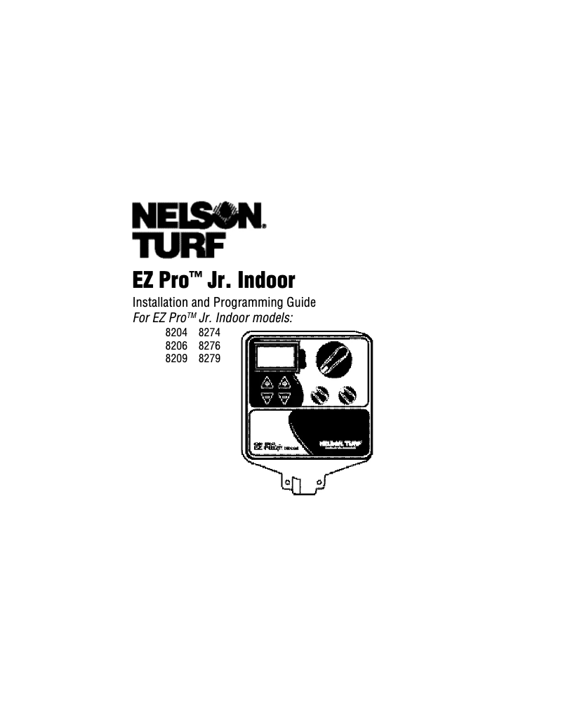 Page n°1 - Manuel utilisateur Nelson EZ Pro Jr. Indoor 8279