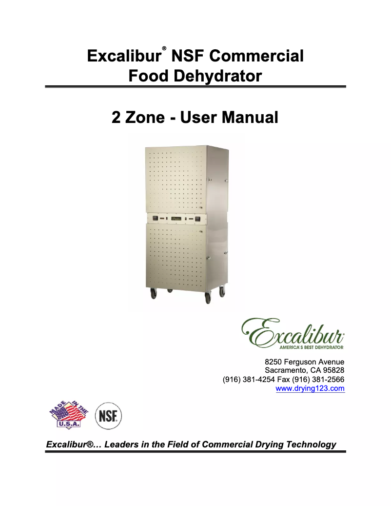 Page 1 de la notice Manuel utilisateur Excalibur COMM2