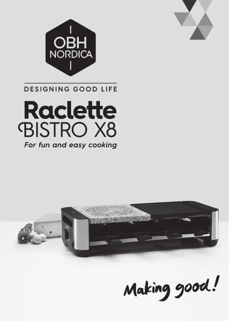 Page n°1 - Manuel utilisateur OBH Nordica Bistro X8 6925