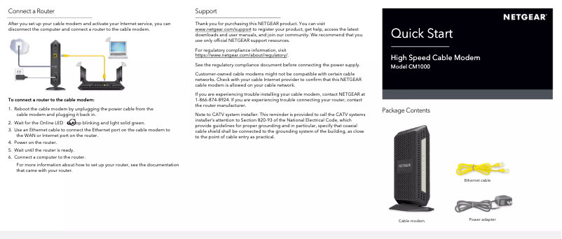 Image de la première page du manuel de l'appareil CM1000