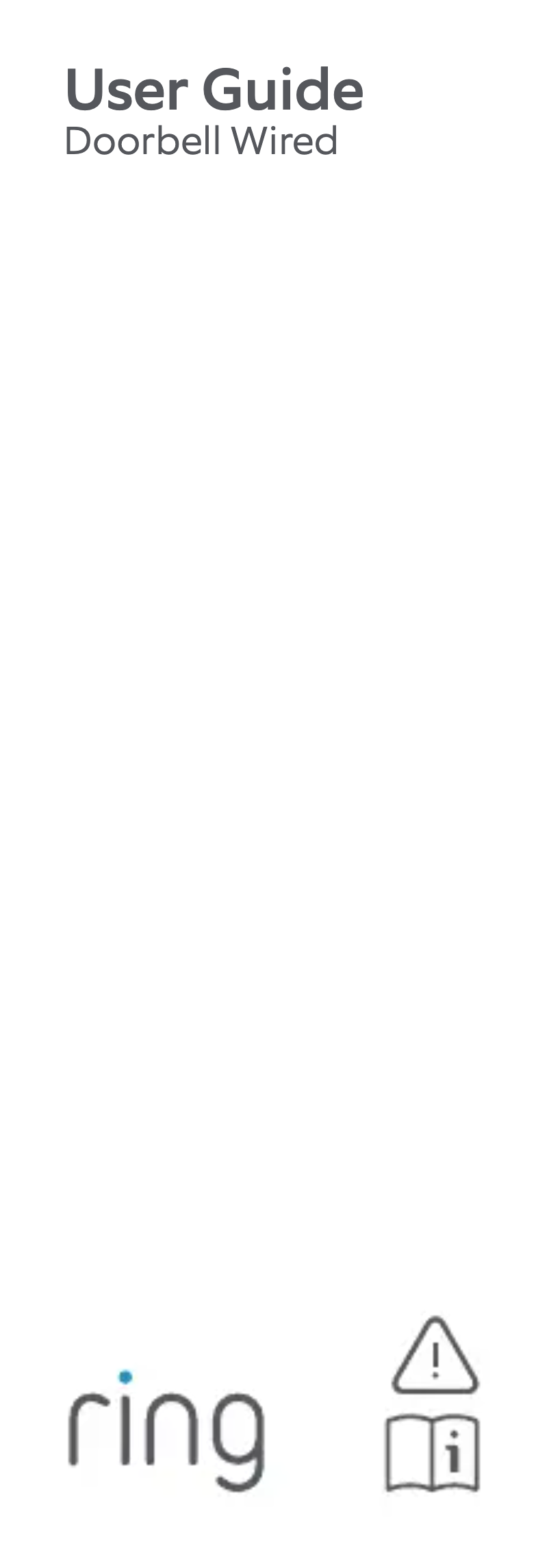 Page 1 de la notice Manuel utilisateur Ring Video Doorbell Wired