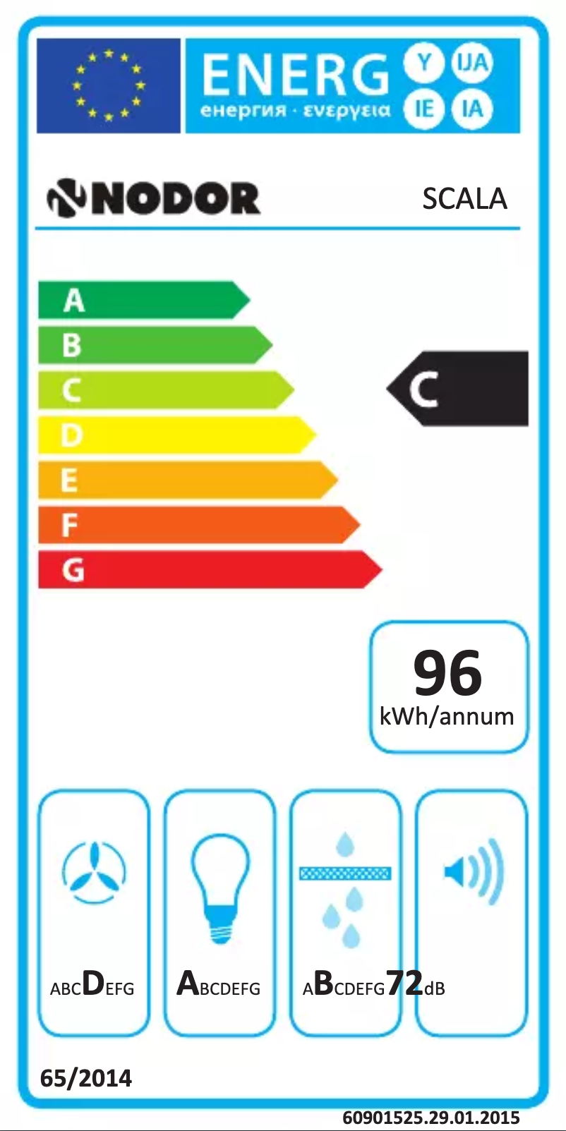 Page n°1 - Label énergétique Nodor Scala 700