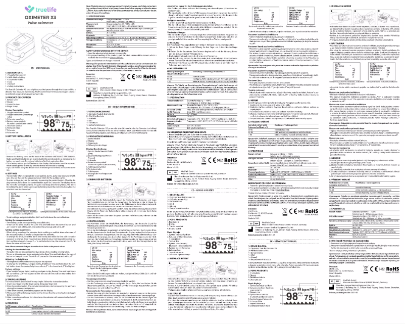 Image de la première page du manuel de l'appareil Oximeter X3