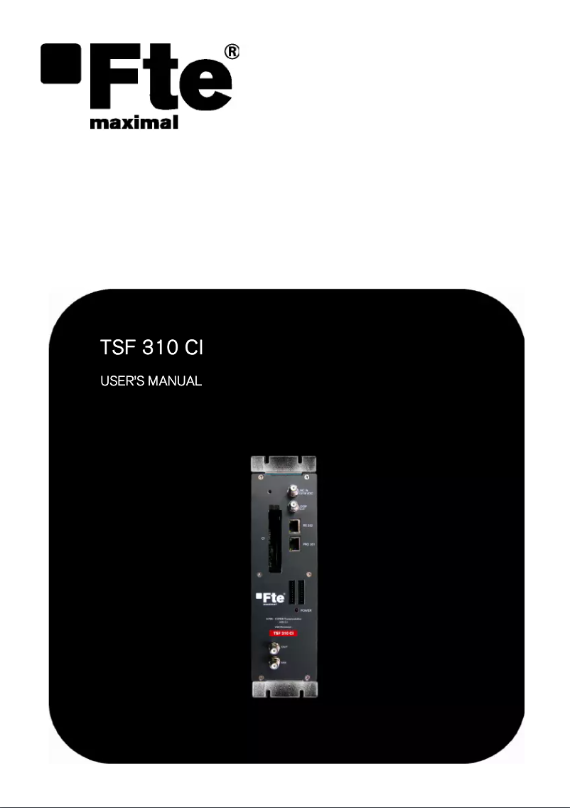 Image de la première page du manuel de l'appareil TSF 310 CI