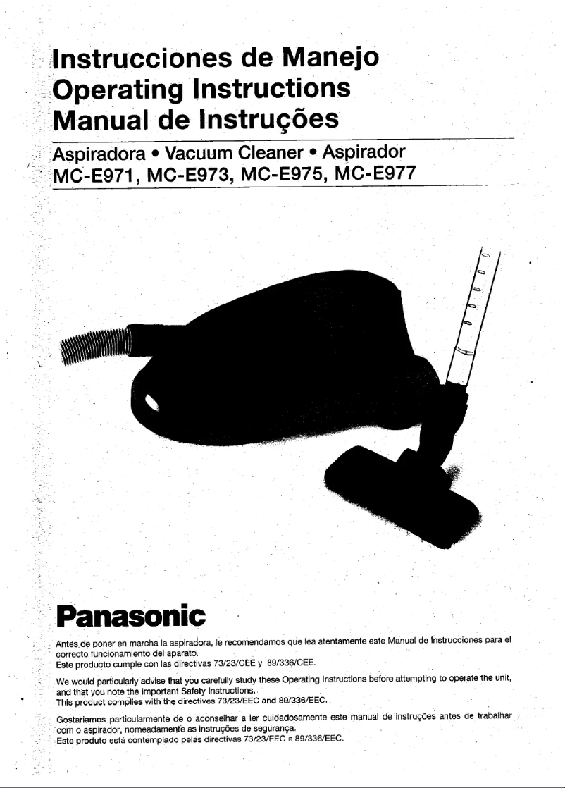Page 1 de la notice Manuel utilisateur Panasonic MC-E977