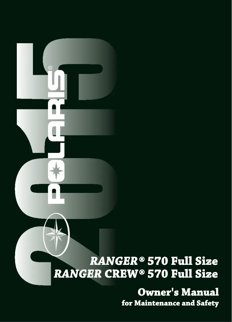 Page n°1 - Manuel utilisateur Polaris Ranger Crew 570 Full-size (2015)