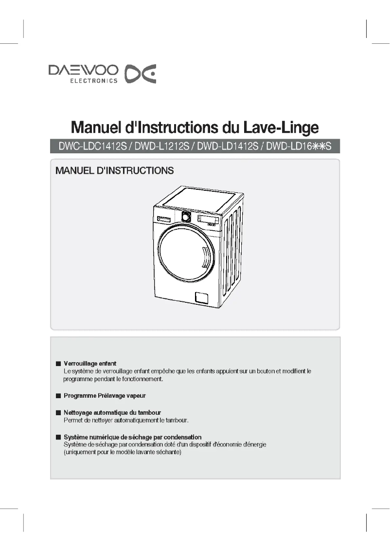 Page n°1 - Manuel utilisateur Daewoo DWC-LDC1412S
