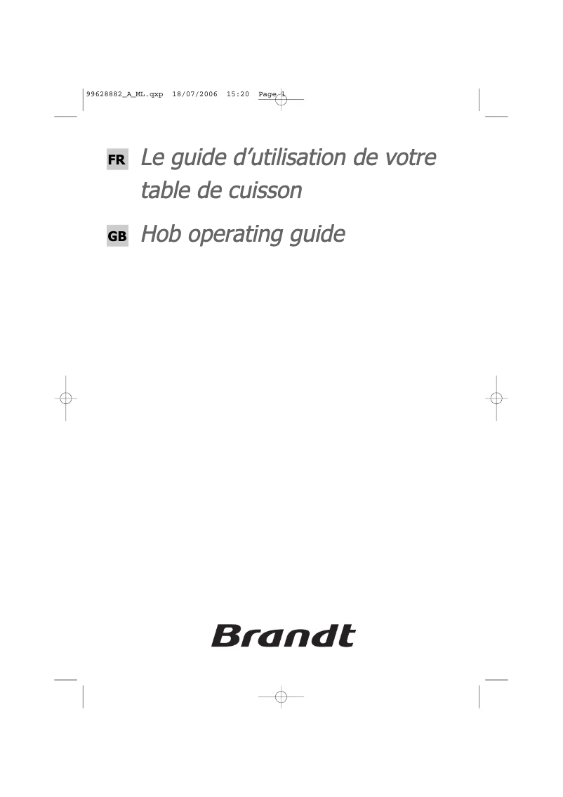 Page 1 de la notice Manuel utilisateur Brandt TE612XS1