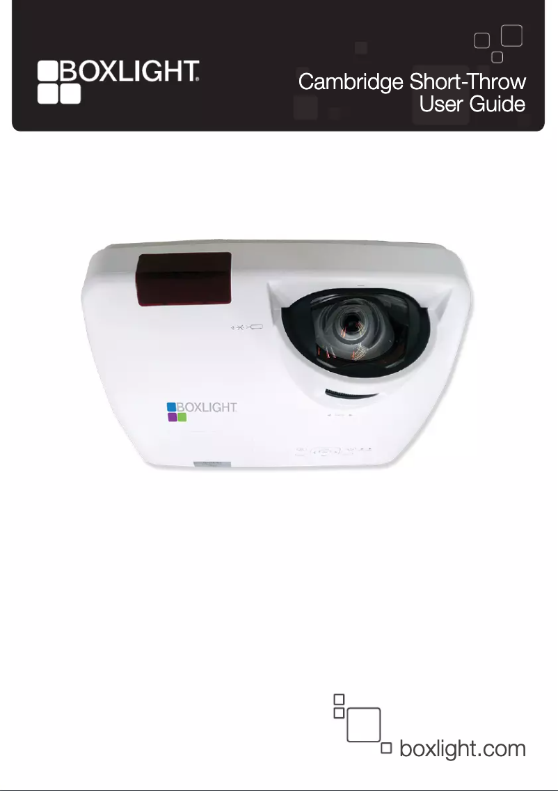 Page n°1 - Manuel utilisateur Boxlight Cambridge X37NST