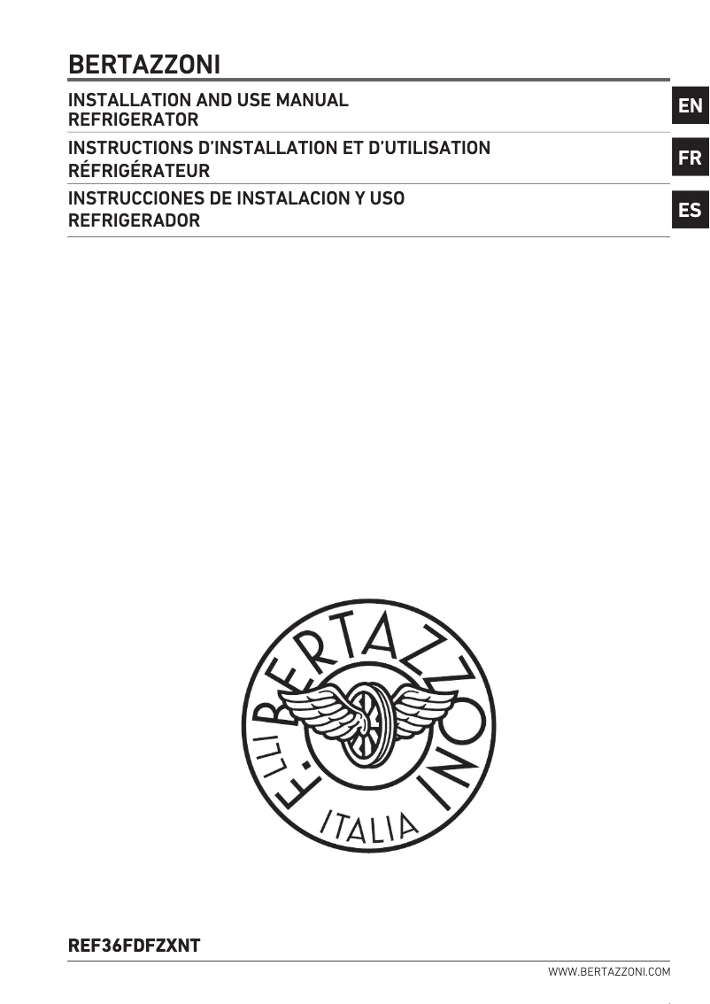 Page 1 de la notice Manuel utilisateur Bertazzoni REF36FDFZXNT