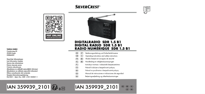Página 1 del manual Manual de usuario SilverCrest SDR 1.5 B1