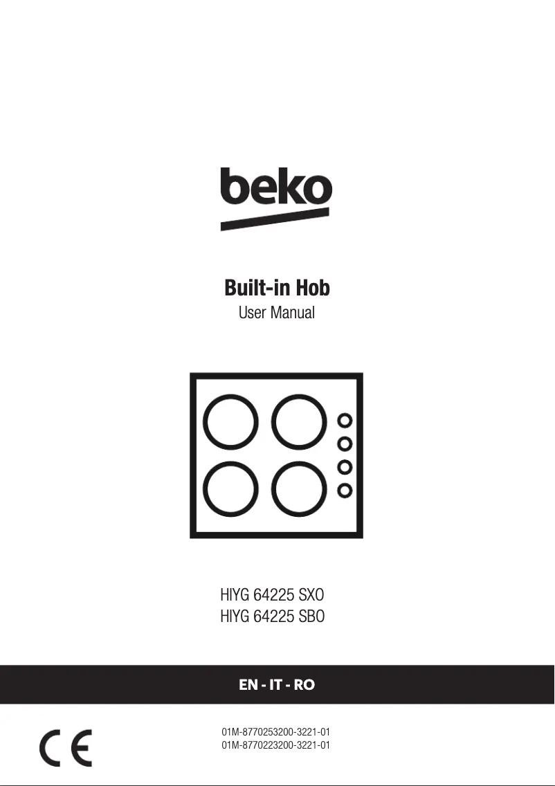 Page n°1 - Manuel utilisateur Beko HIYG64225SXO