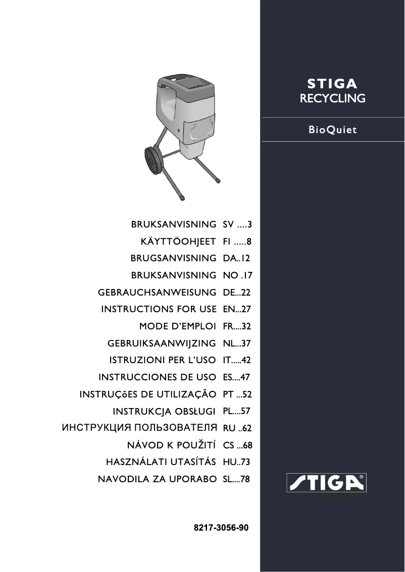 Page 1 de la notice Manuel utilisateur Stiga BioQuiet