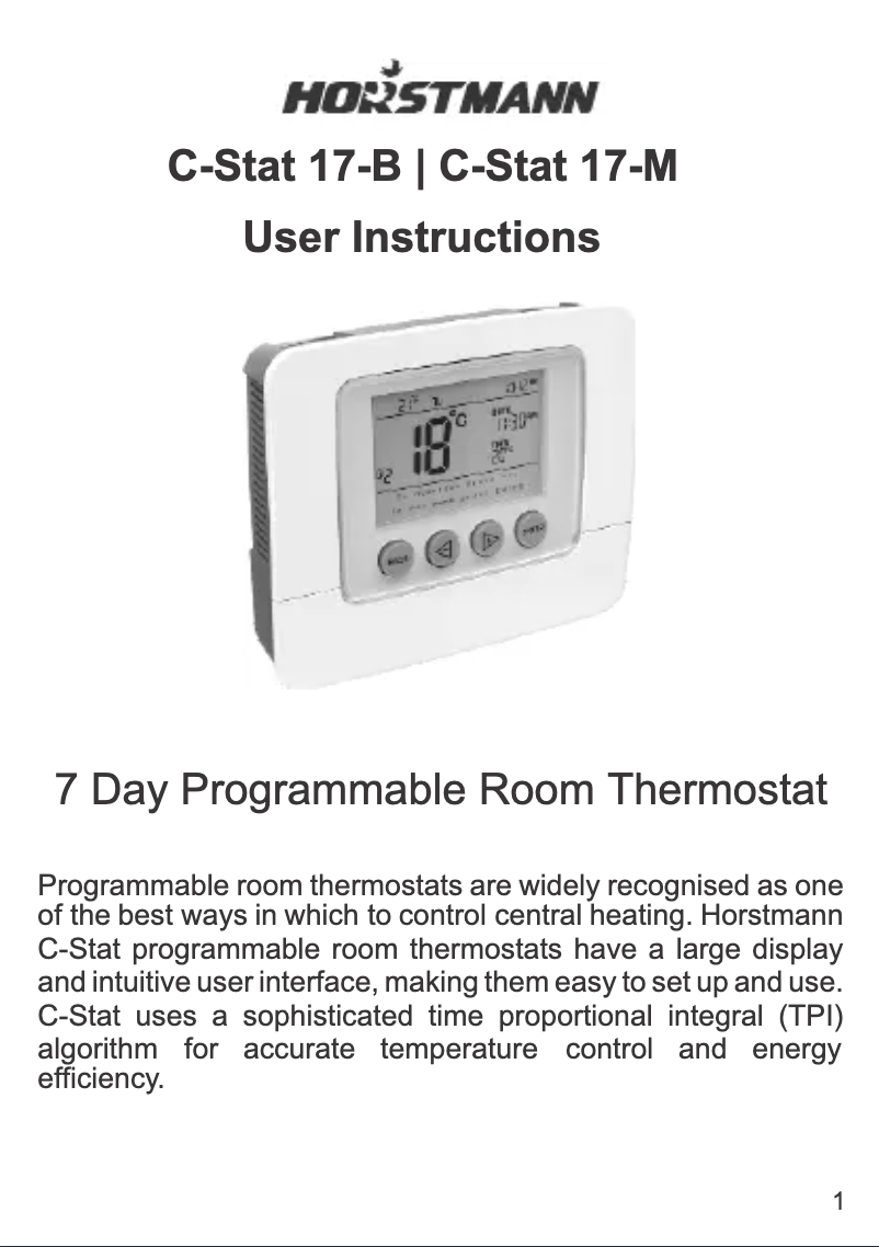 Image de la première page du manuel de l'appareil C-Stat 17-B