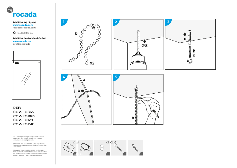 Page 1 de la notice Manuel utilisateur Rocada COV-EO1510