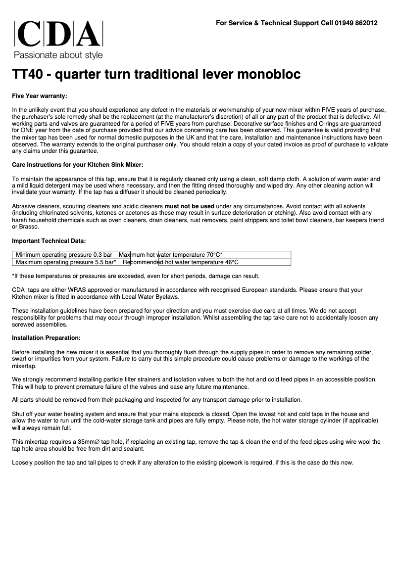 Página 1 del manual Manual de usuario CDA TT40ABO