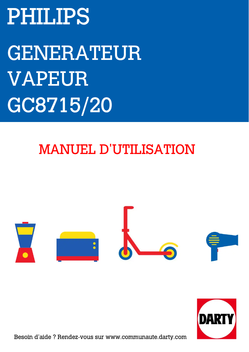 Page 1 de la notice Manuel utilisateur Philips PerfectCare Performer GC8715