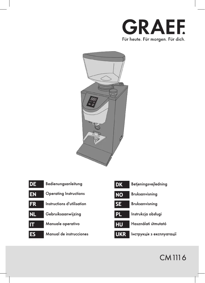 Imagen de la primera página del manual del dispositivo CM1116