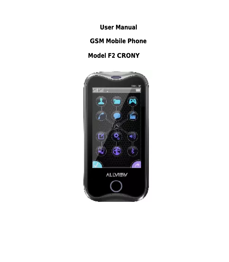 Page 1 de la notice Manuel utilisateur Allview F2 Crony