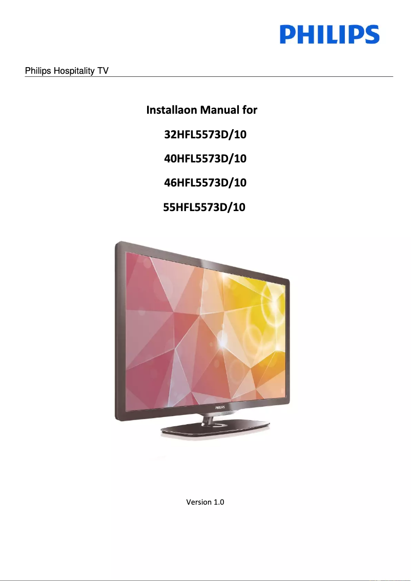 Image de la première page du manuel de l'appareil 40HFL5573D