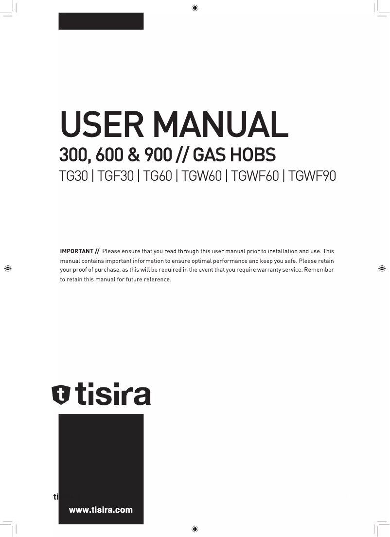 Page n°1 - Manuel utilisateur Tisira TGWF90