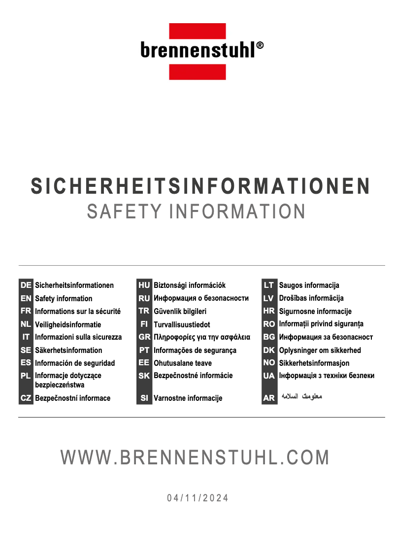 Page 1 de la notice Manuel utilisateur Brennenstuhl BS 8050 MH