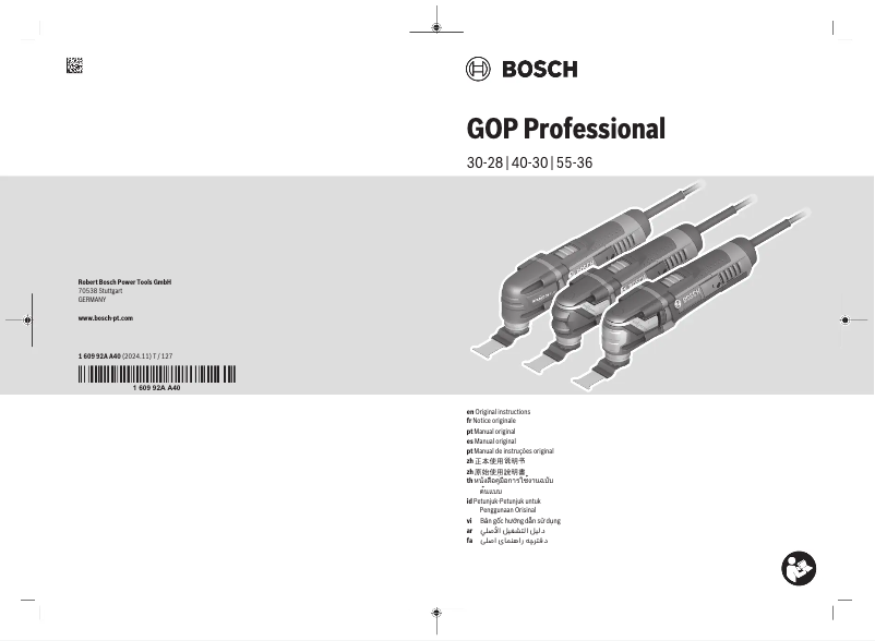 Imagen de la primera página del manual del dispositivo GOP 30-28 Professional