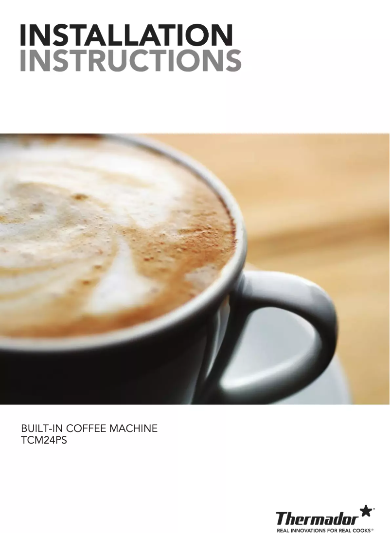 Page 1 de la notice Guide d'installation Thermador TCM24PS