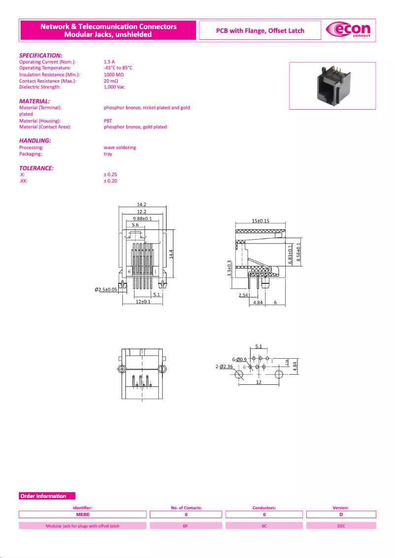 Page 1 de la notice Manuel utilisateur econ connect MEBE66D