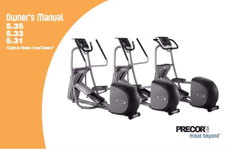 Page 1 de la notice Manuel utilisateur Precor EFX 5.31