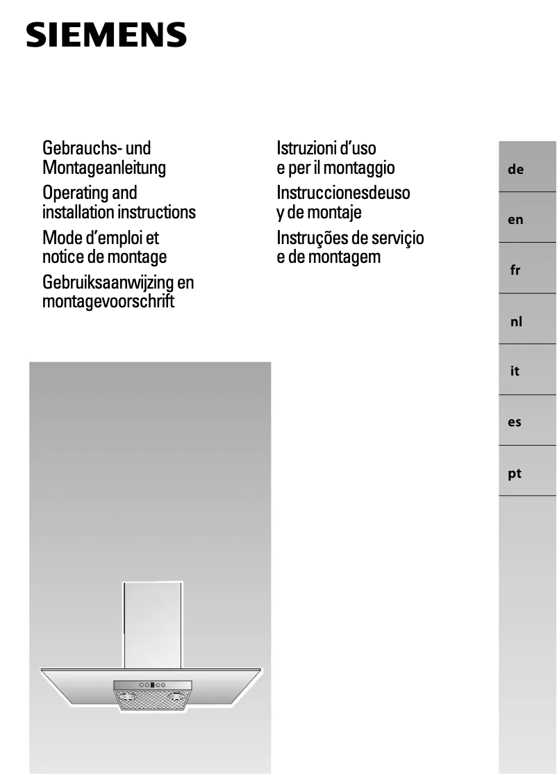 Page n°1 - Manuel utilisateur Siemens LC856GA40