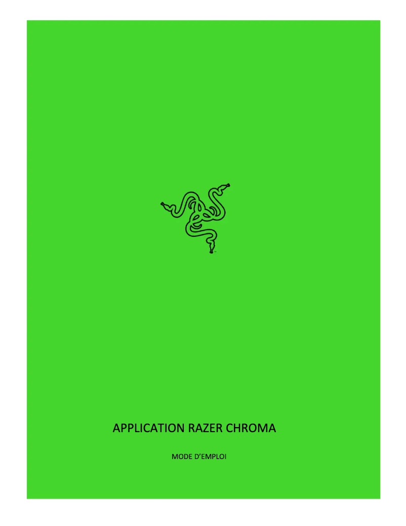 Image de la première page du manuel de l'appareil Chroma App