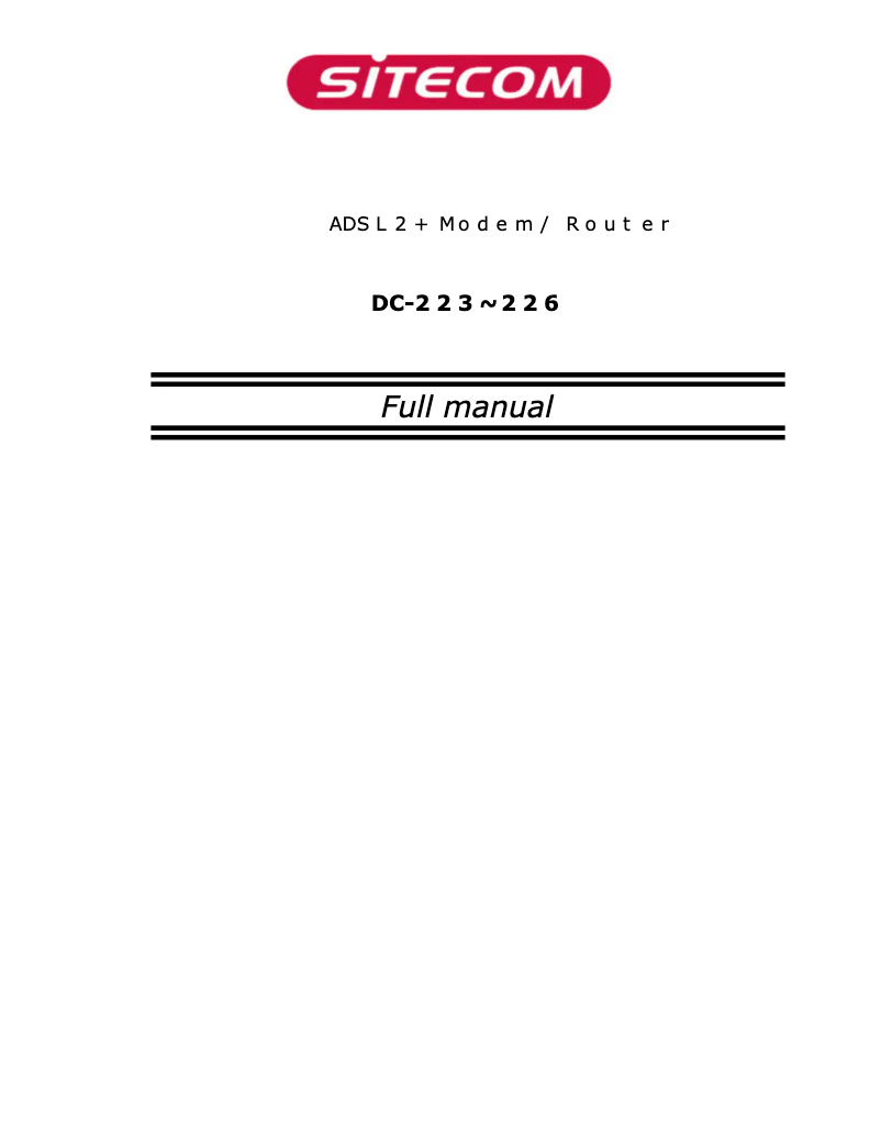 Page n°1 - Manuel utilisateur Sitecom DC-223