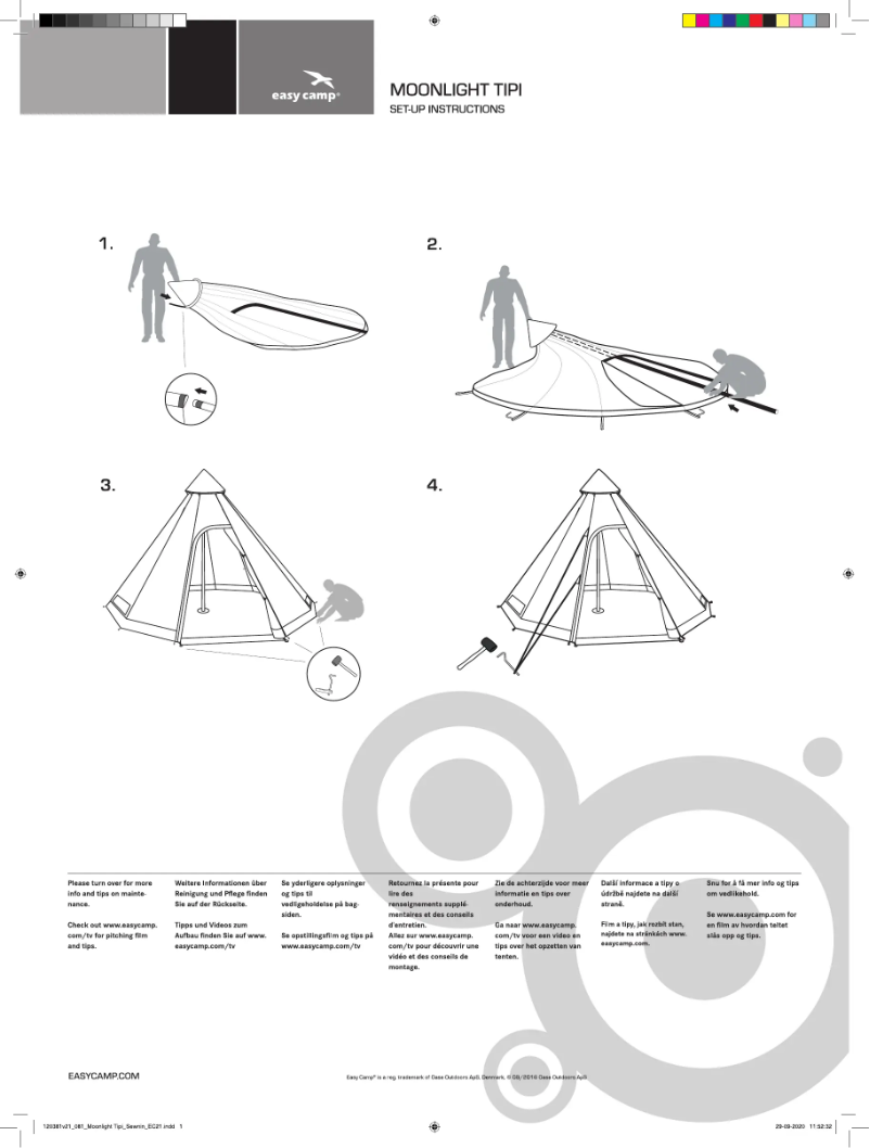 Page n°1 - Manuel utilisateur Easy Camp Moonlight Tipi