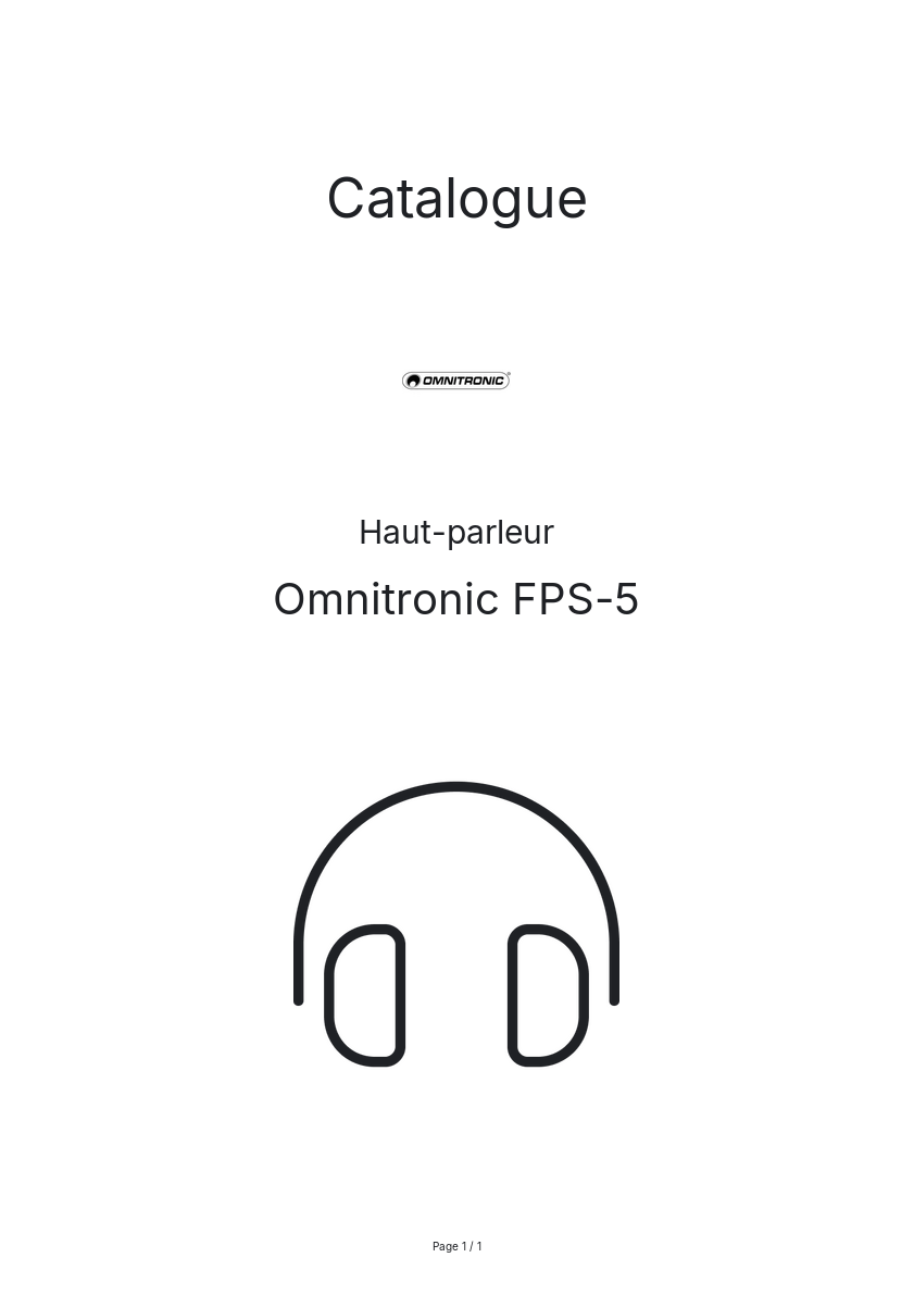 Image de la première page du manuel de l'appareil FPS-5