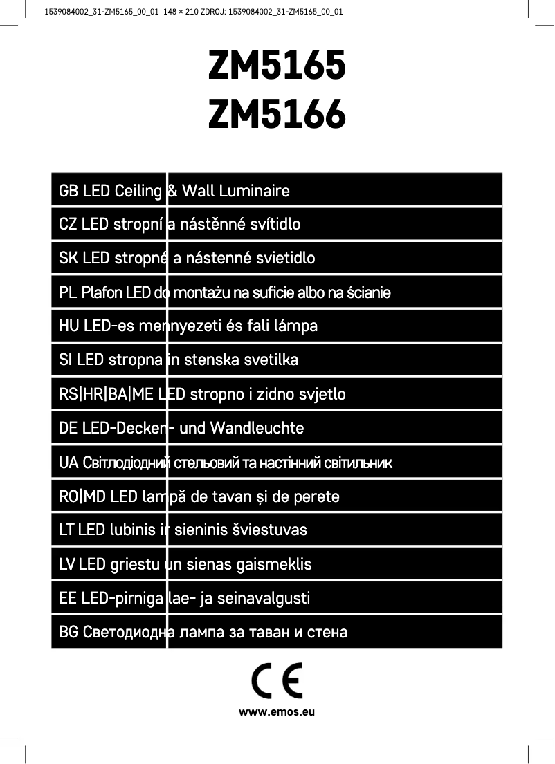 Page n°1 - Manuel utilisateur Emos ZM5165