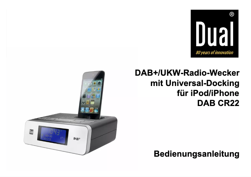 Page 1 de la notice Manuel utilisateur Dual DAB CR22