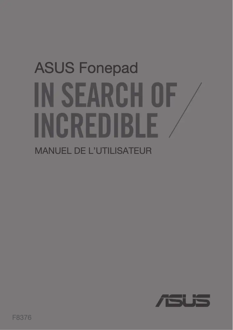 Image de la première page du manuel de l'appareil FonePad Note 6