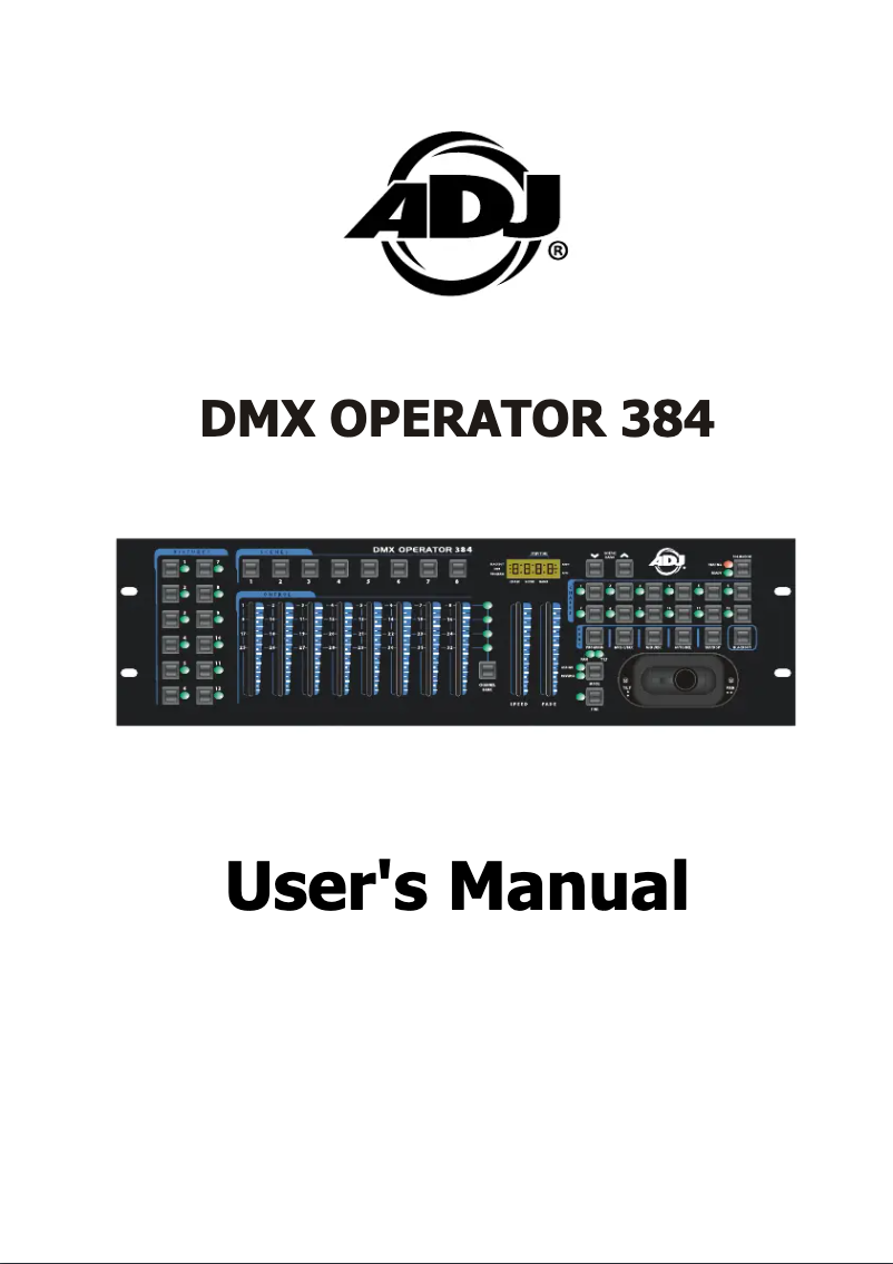 Image de la première page du manuel de l'appareil DMX Operator 384
