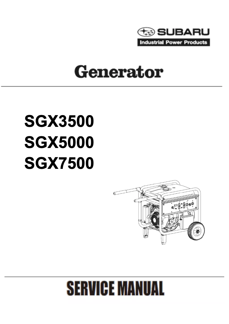 Image de la première page du manuel de l'appareil SGX7500