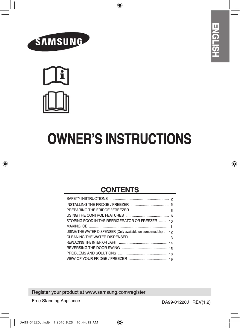 Image de la première page du manuel de l'appareil RL-44 WCIS