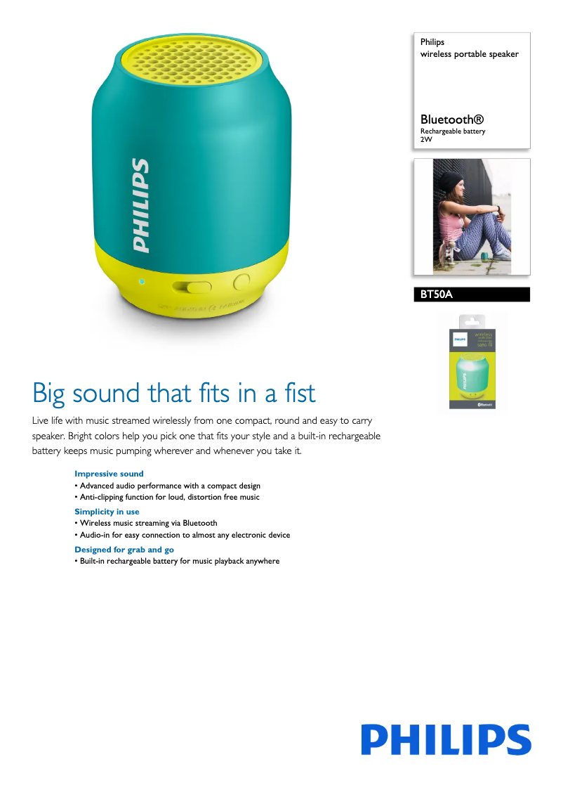 Image de la première page du manuel de l'appareil BT50A