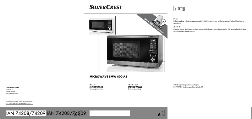 Page 1 de la notice Manuel utilisateur SilverCrest SMW 800 A2