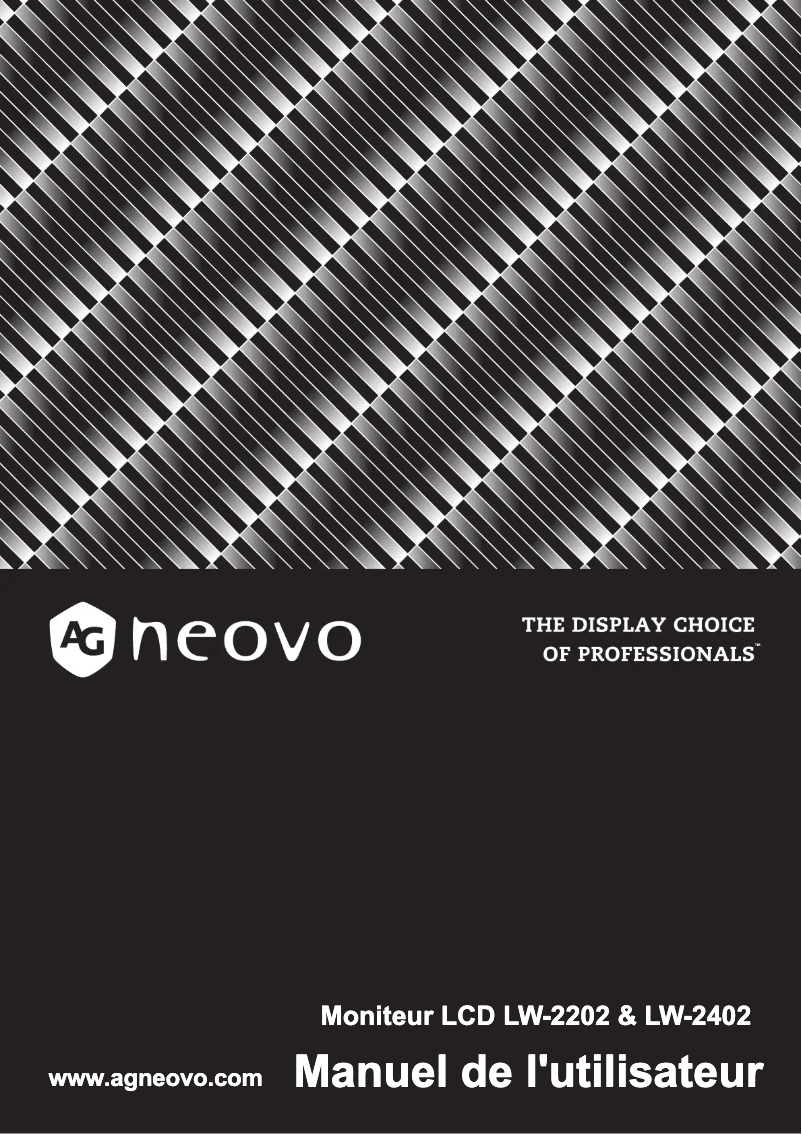 Page 1 de la notice Manuel utilisateur AG Neovo LW-2202
