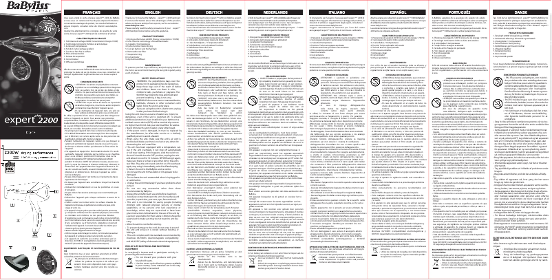 Image de la première page du manuel de l'appareil D261E Expert Plus 2200