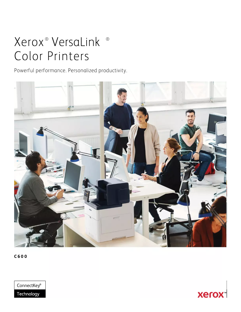 Page 1 de la notice Brochure Xerox VersaLink C600